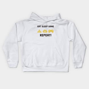 Eat sleep game repeat #1 Kids Hoodie